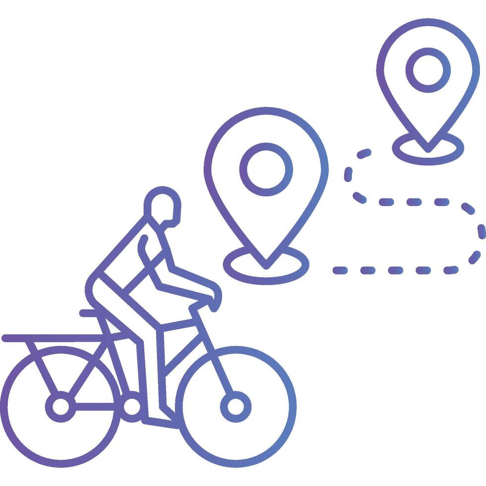Cycle tour illustration with isolated background vector