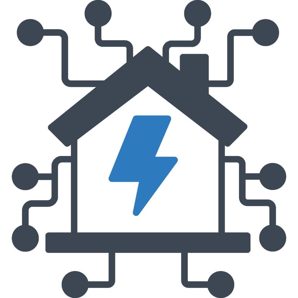 Smart House illustration with isolated background vector