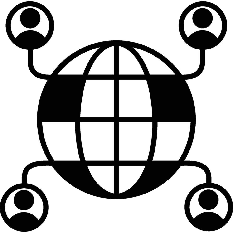 Global Connection illustration with isolated background vector