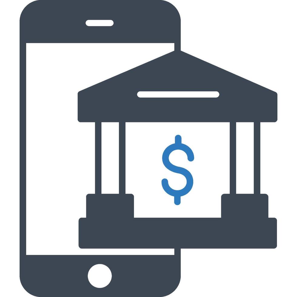 Mobile Banking illustration with isolated background vector