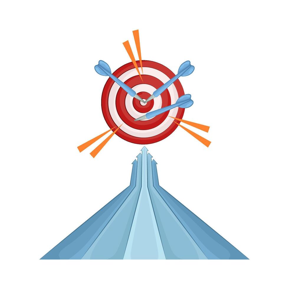 Straight with the goal ahead vector