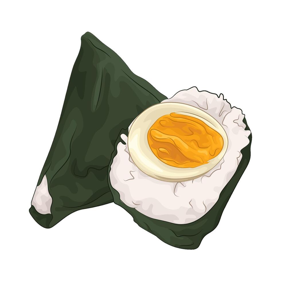 illustration of egg onigiri vector