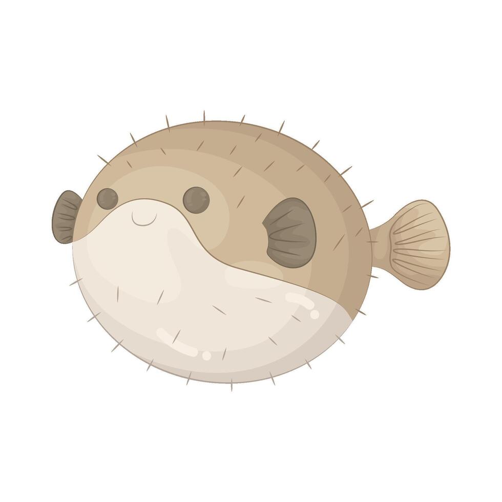 Illustration of puffer fish vector