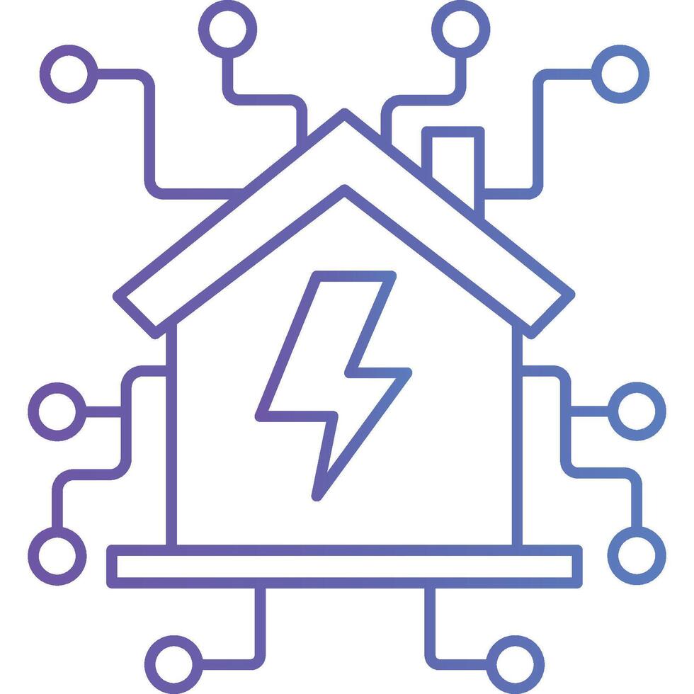 Smart House illustration with isolated background vector