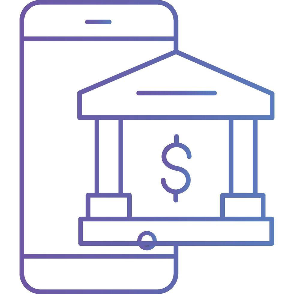 Mobile Banking illustration with isolated background vector