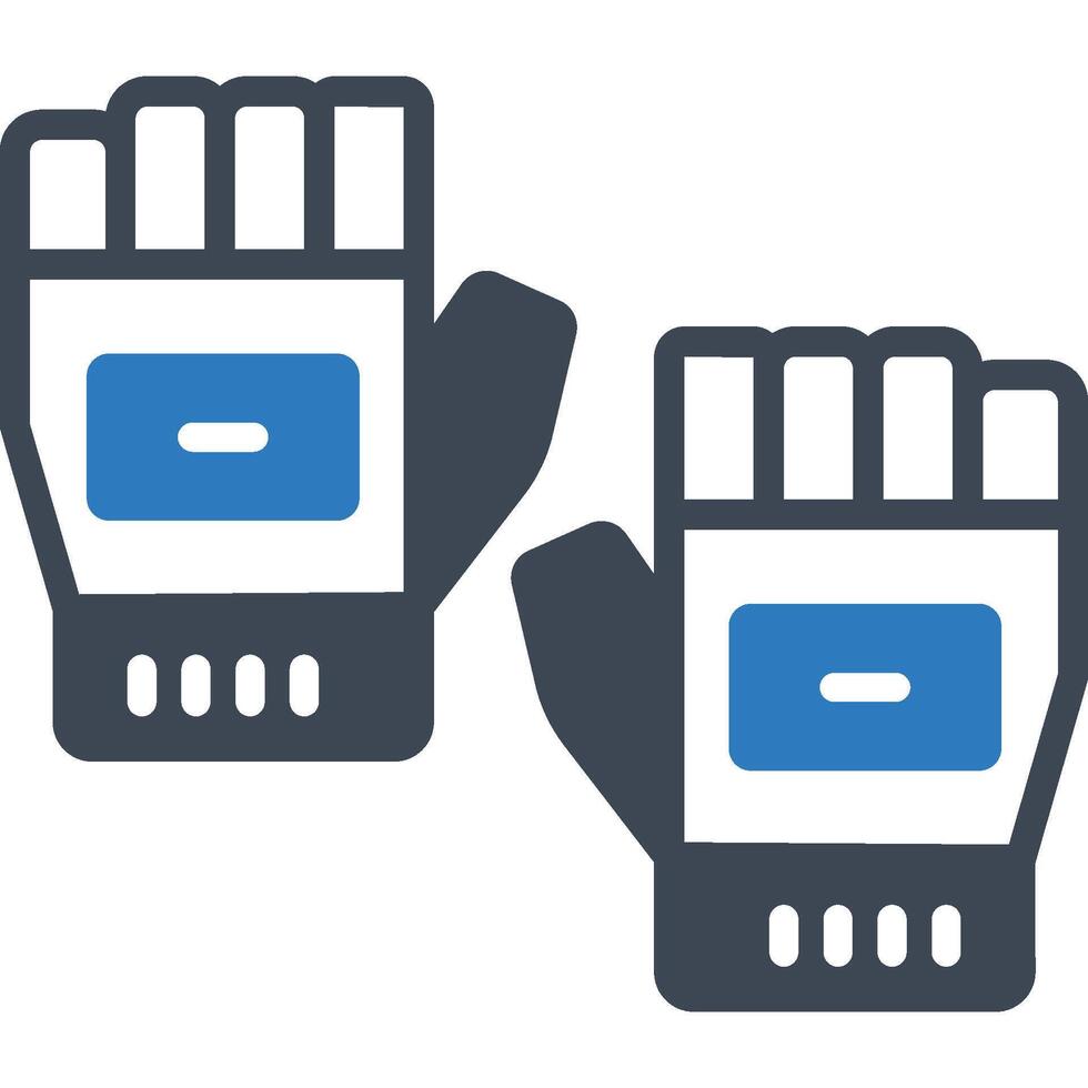 Cycling gloves illustration with isolated background vector