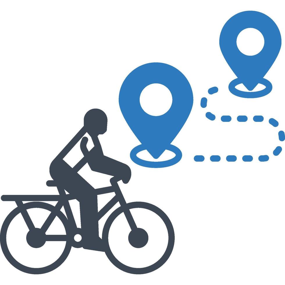 Cycle tour illustration with isolated background vector