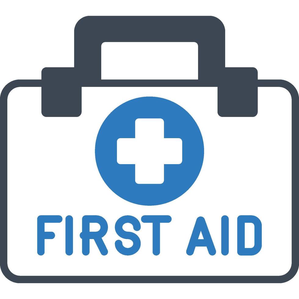 First aid kit illustration with isolated background vector