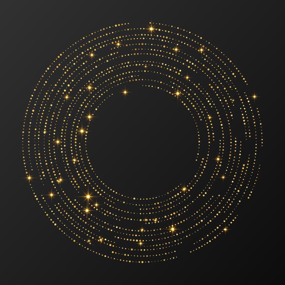 Abstract gold glowing halftone dotted background vector