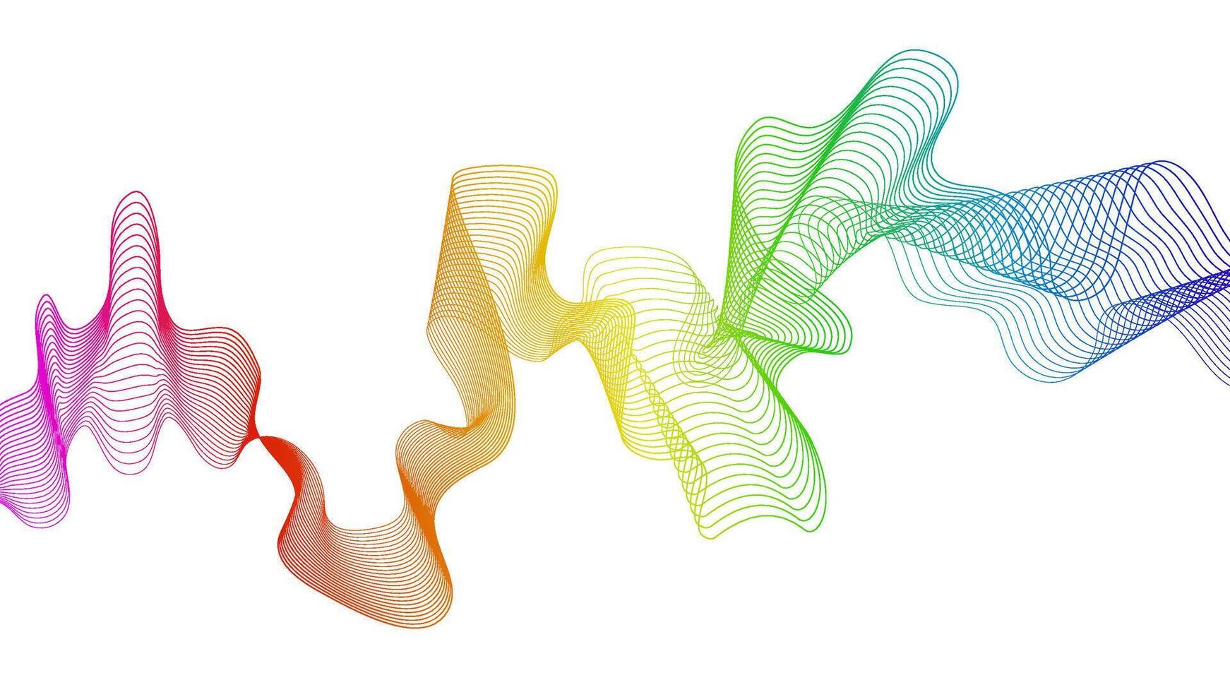 Abstract backdrop with wave gradient lines vector