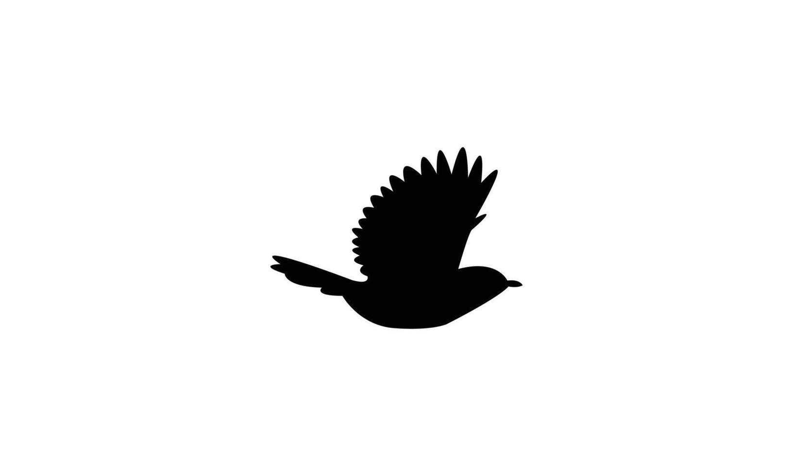 Flying Zitting Cisticola Bird Silhouette vector