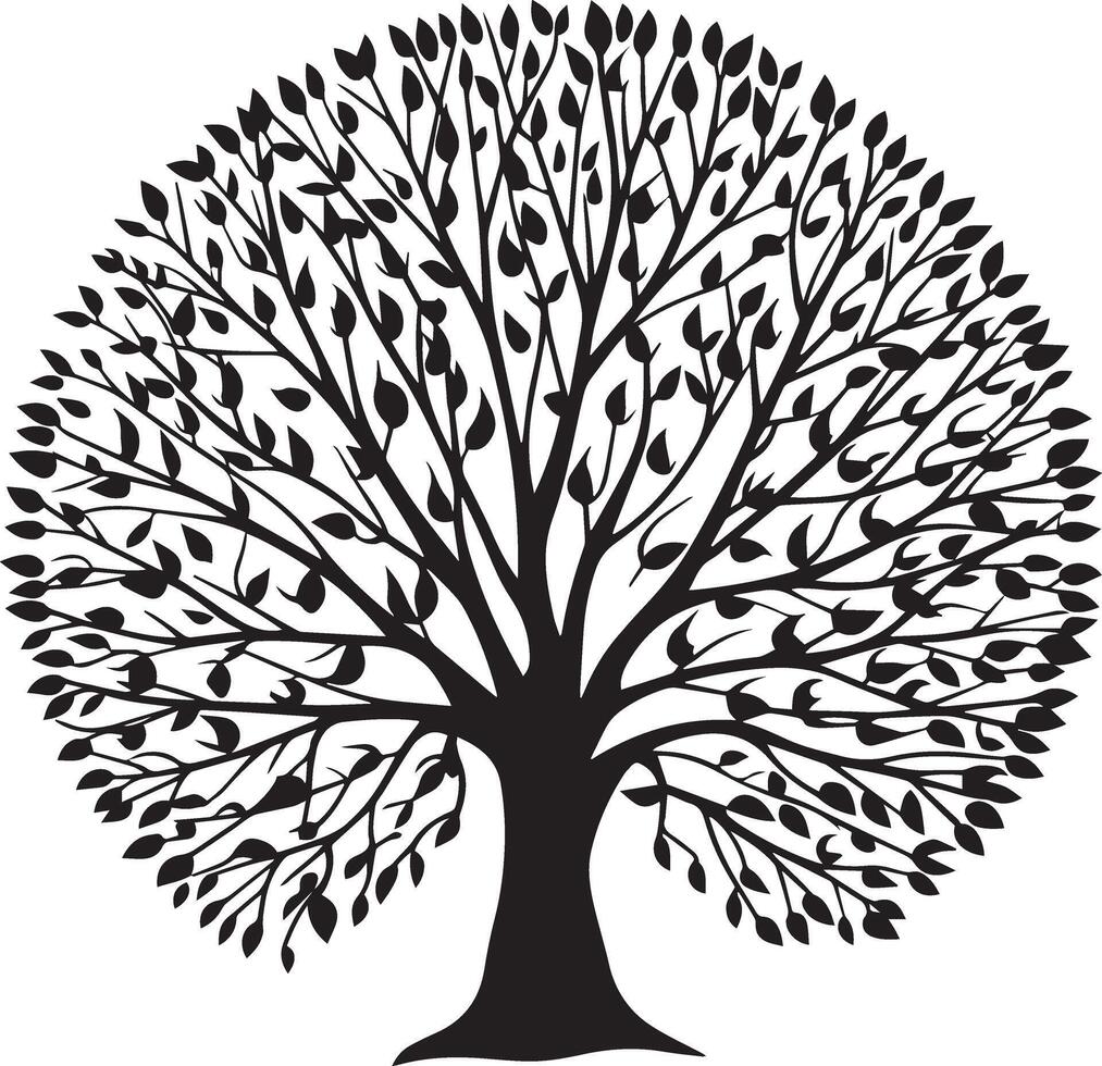 Elegant Tree Silhouette Icons for Designers vector
