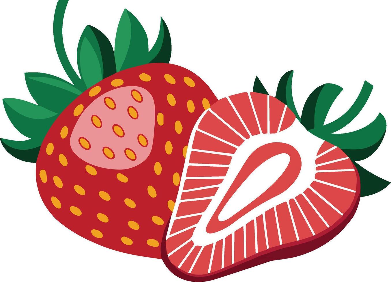 Fresh Strawberry Clipart for Logos and Graphics vector