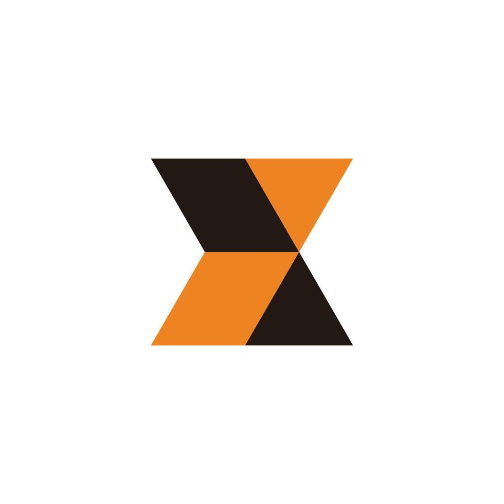 letters x 3d flat colorful motion simple symbol vector
