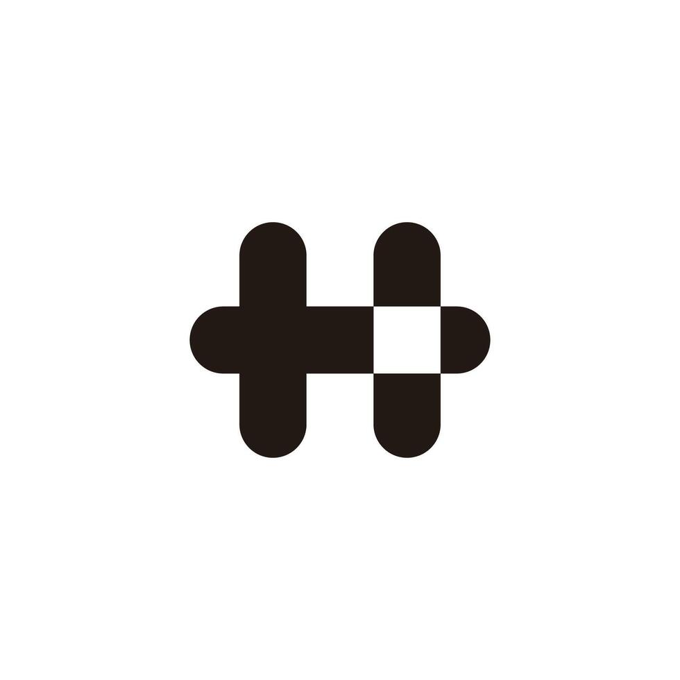 letter th linked connect simple abstract logo vector
