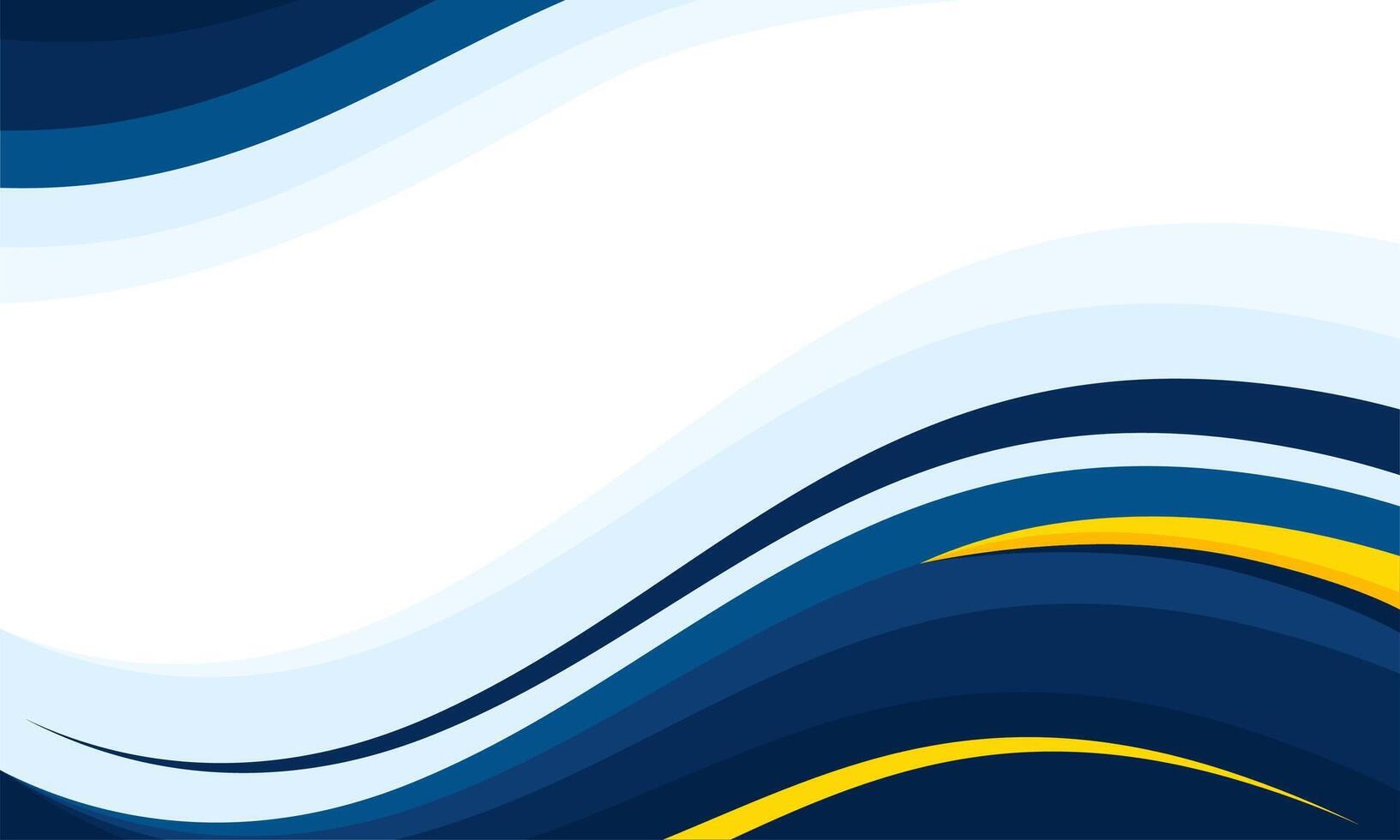Abstract blue waves background, minimal waves design concept vector