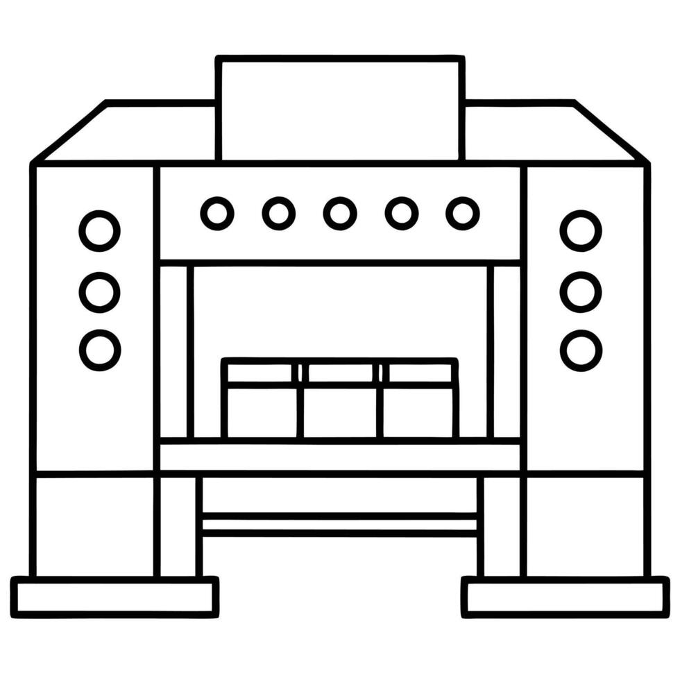 Industrial Machine Console Icon Design vector