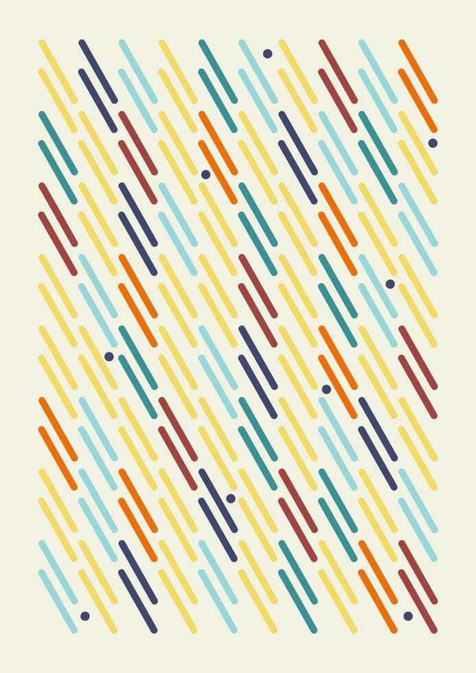 Modern abstract geometric poster with rectangles. Retro Memphis style background vector