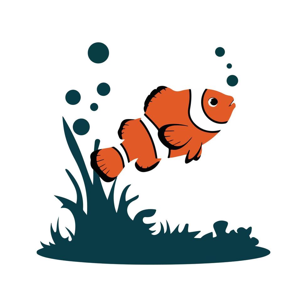 Shadowed Grace Iconic Fish Forms vector