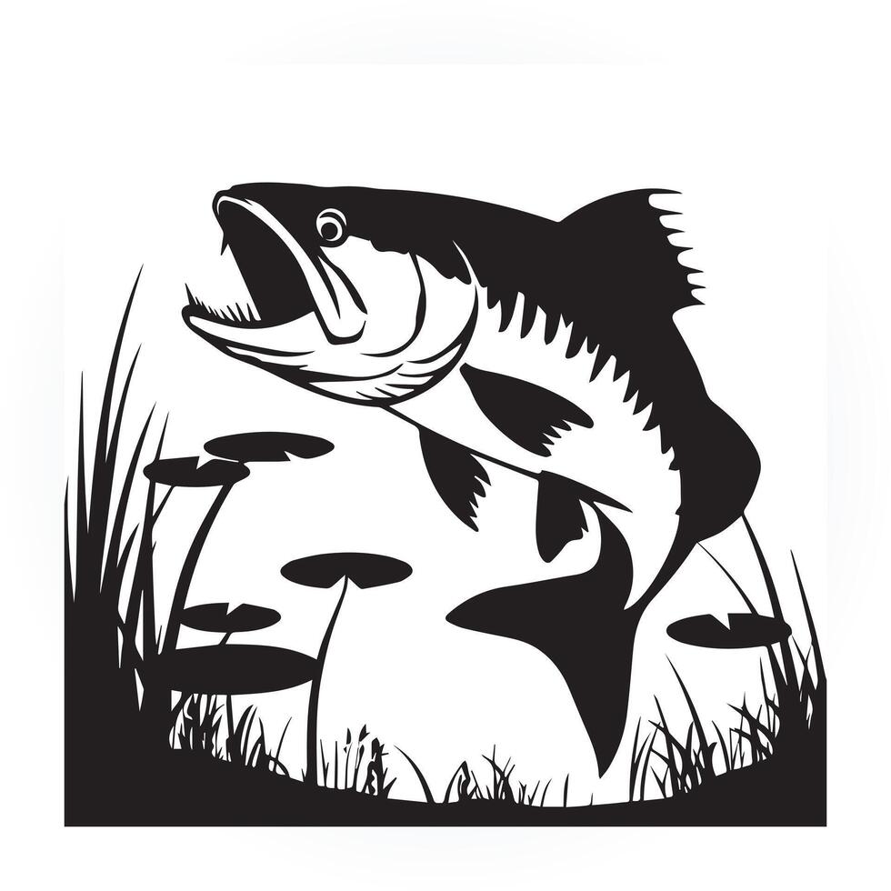 Fish Shadow Art vector
