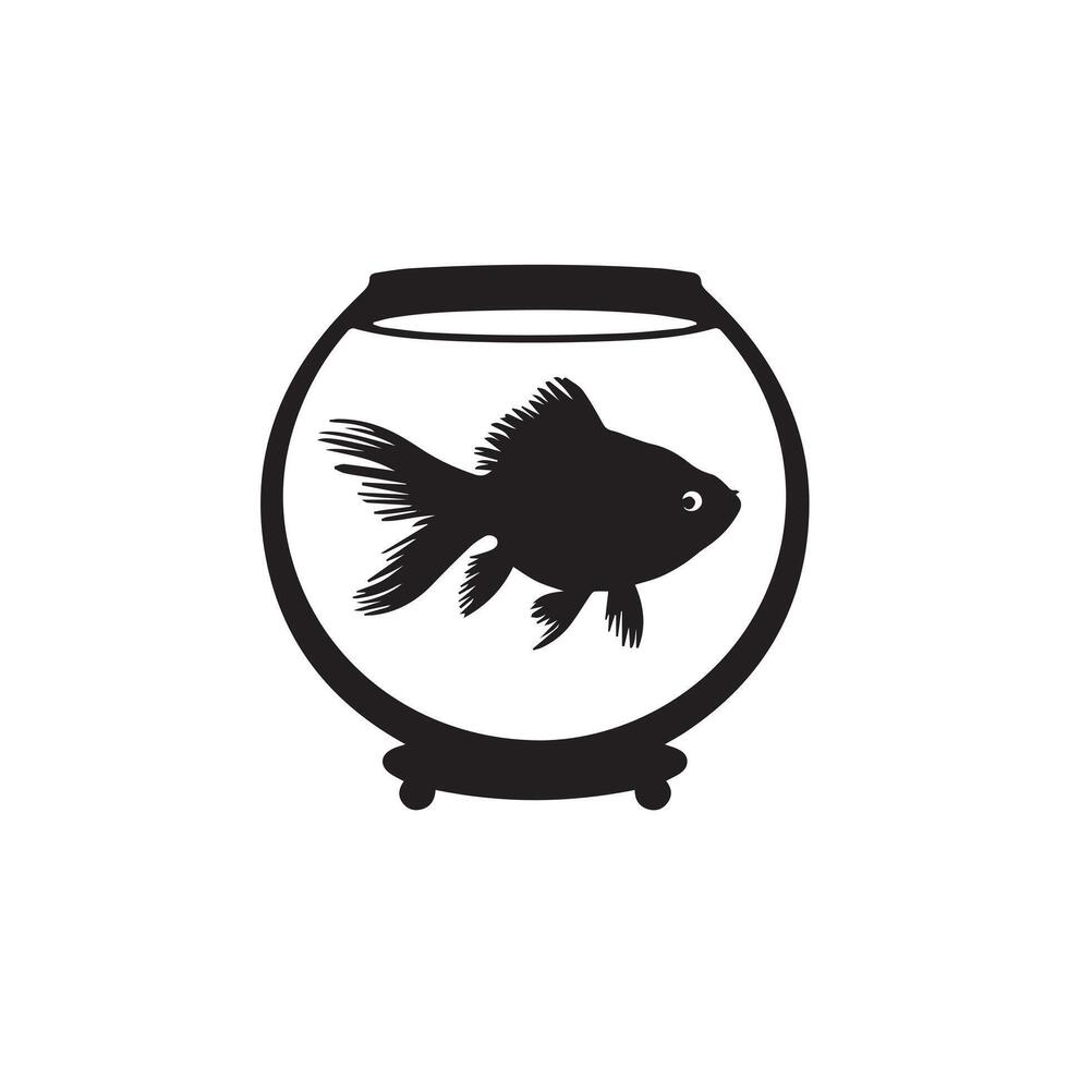 a fish bowl with a black background vector
