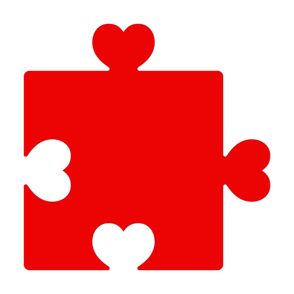 Love puzzle with hearts, romantic game for couple in love vector