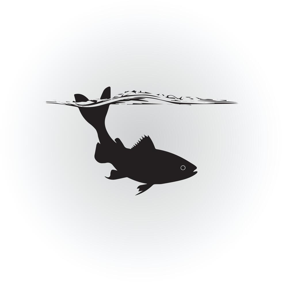 Elegant Marine Life Silhouette Showcase vector