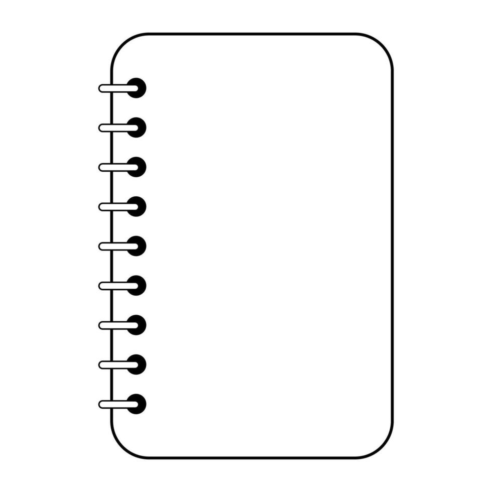 Blank spiral notebook for notes, note book for important notes vector