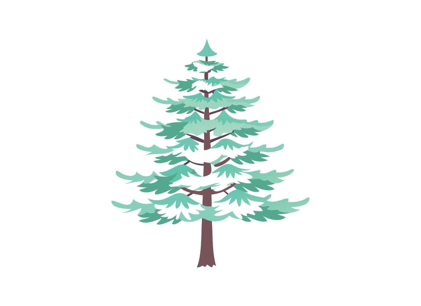 Evergreen Tree Illustration Nature Art vector