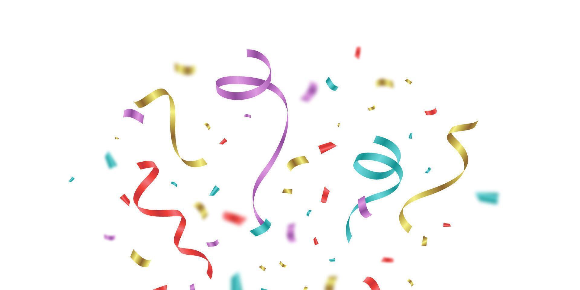 confetti background Stunning colors that zigzag down for the celebration. Festive decoration illustration vector