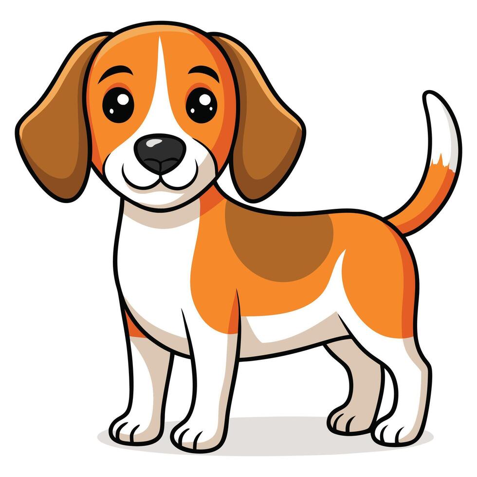 cartoon cute sitting dog vector