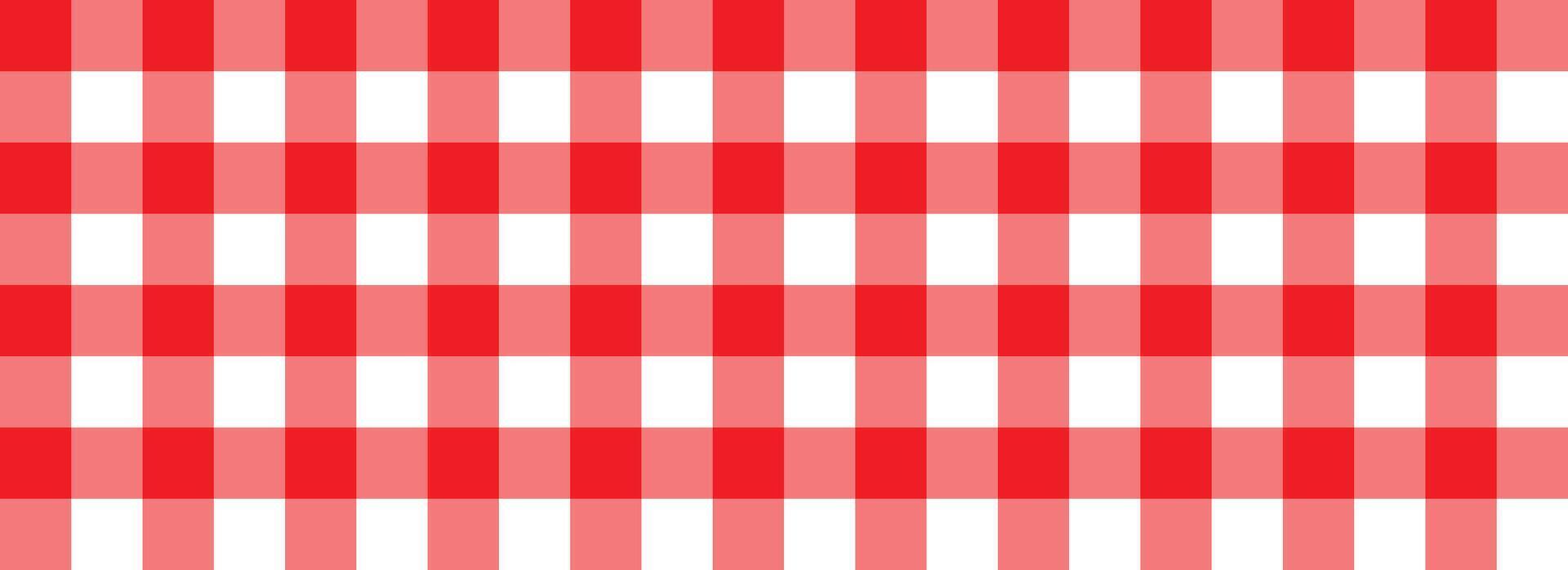 Red classic Gingham textile repeat pattern vector