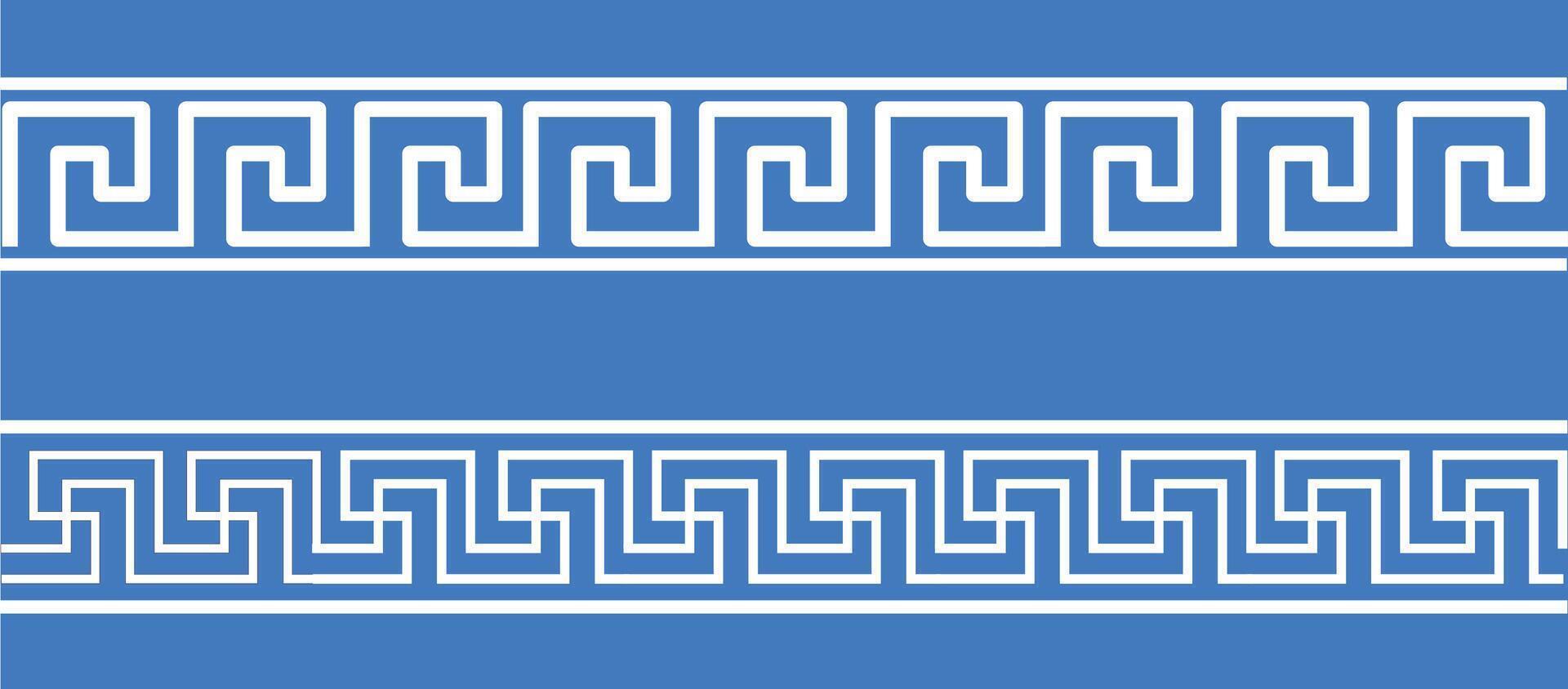 greek key motifs vector