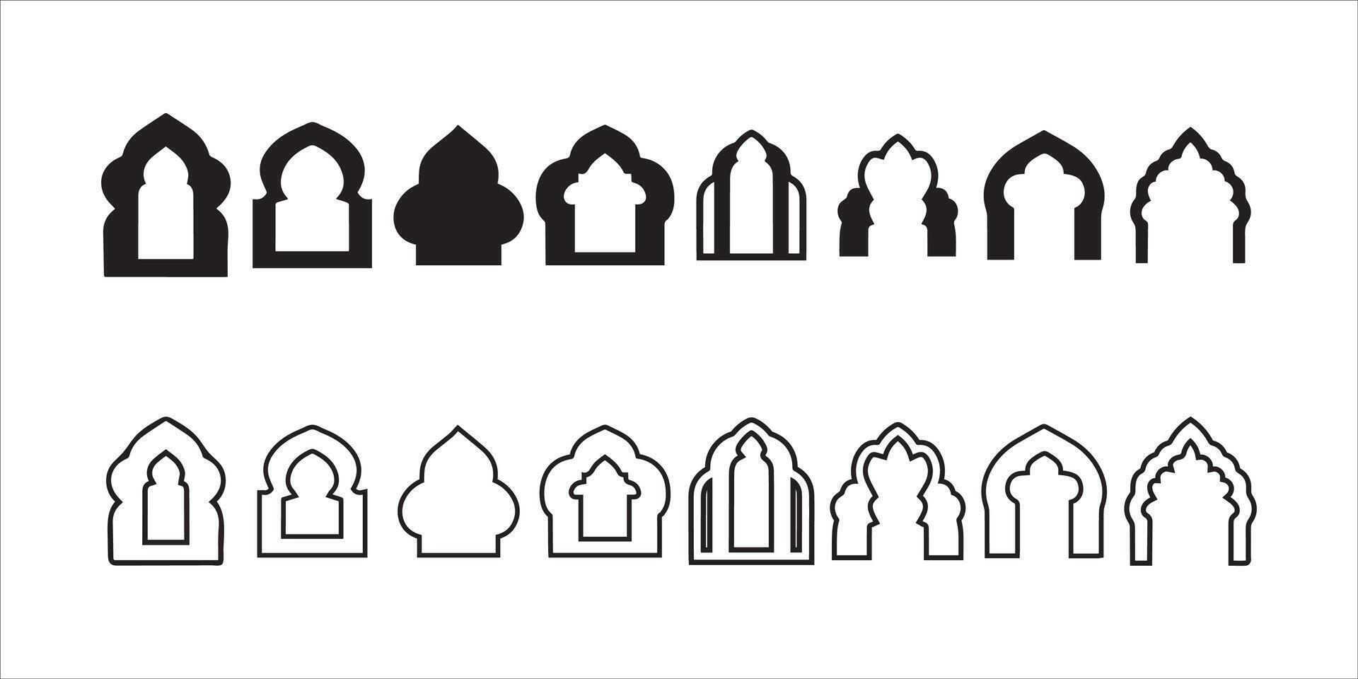 A set of different architectural elements vector