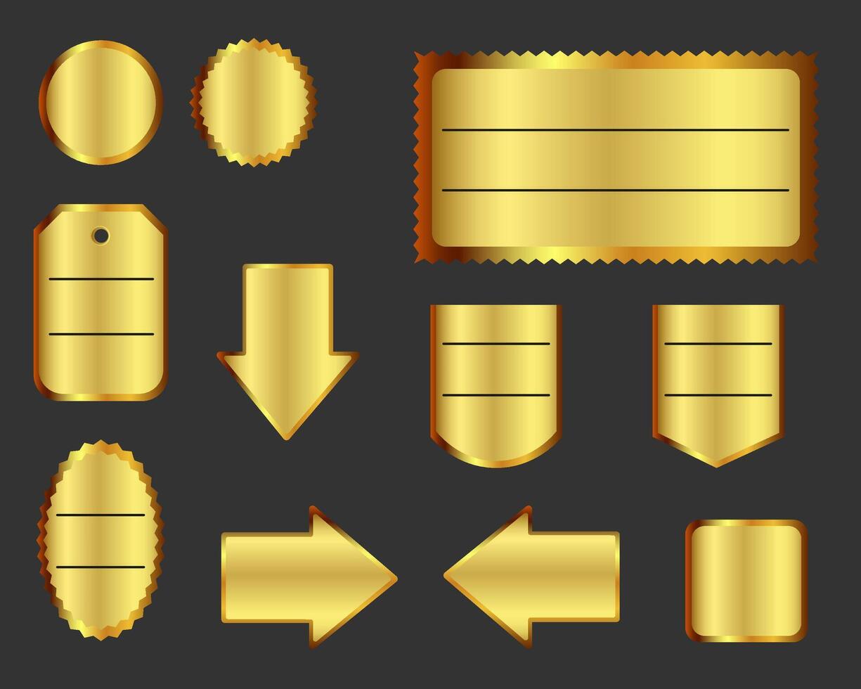 gold discount label vectors design