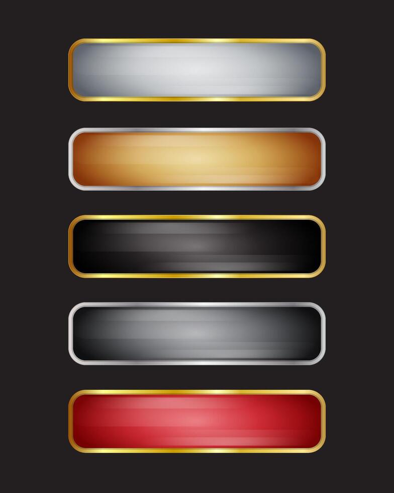 premium gold elegant luxury vectors 3d button design