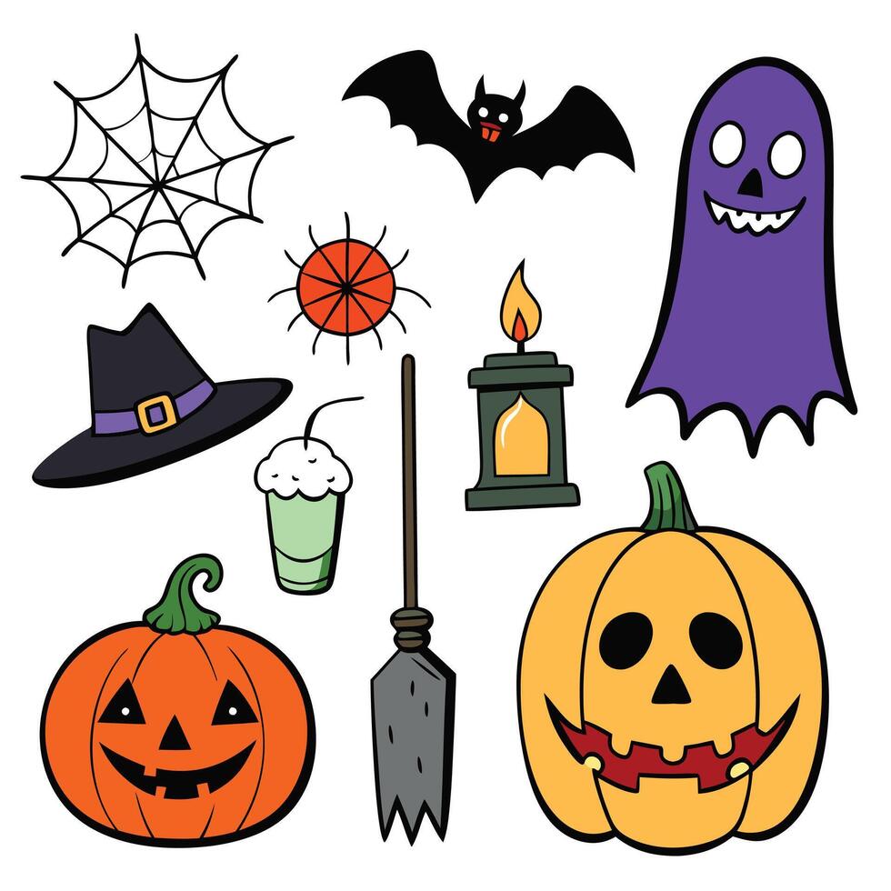 Charming Halloween Elements for Festive Fun vector
