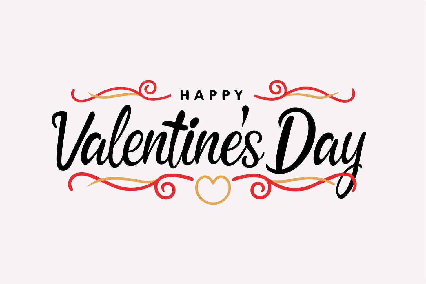 Happy valentine's day text vector
