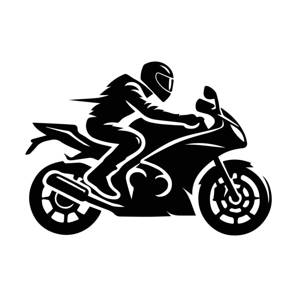 superbike racing motorcycle with a white background vector