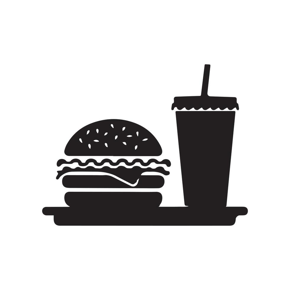 Fastfood icon illustration isolated on white background vector