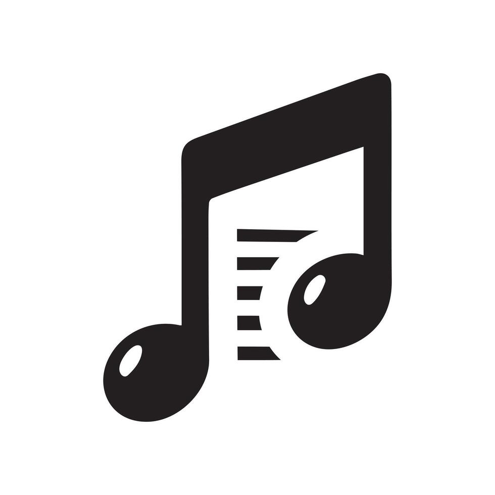 Single element of music note in doodle style. Hand drawn illustration for cards, posters, stickers and professional musical design. Simple cute symbol note. Abstract scribble illustration. vector