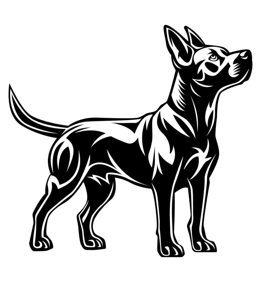 dog logo creative and original for your business or company logotype illustration isolated on white background vector