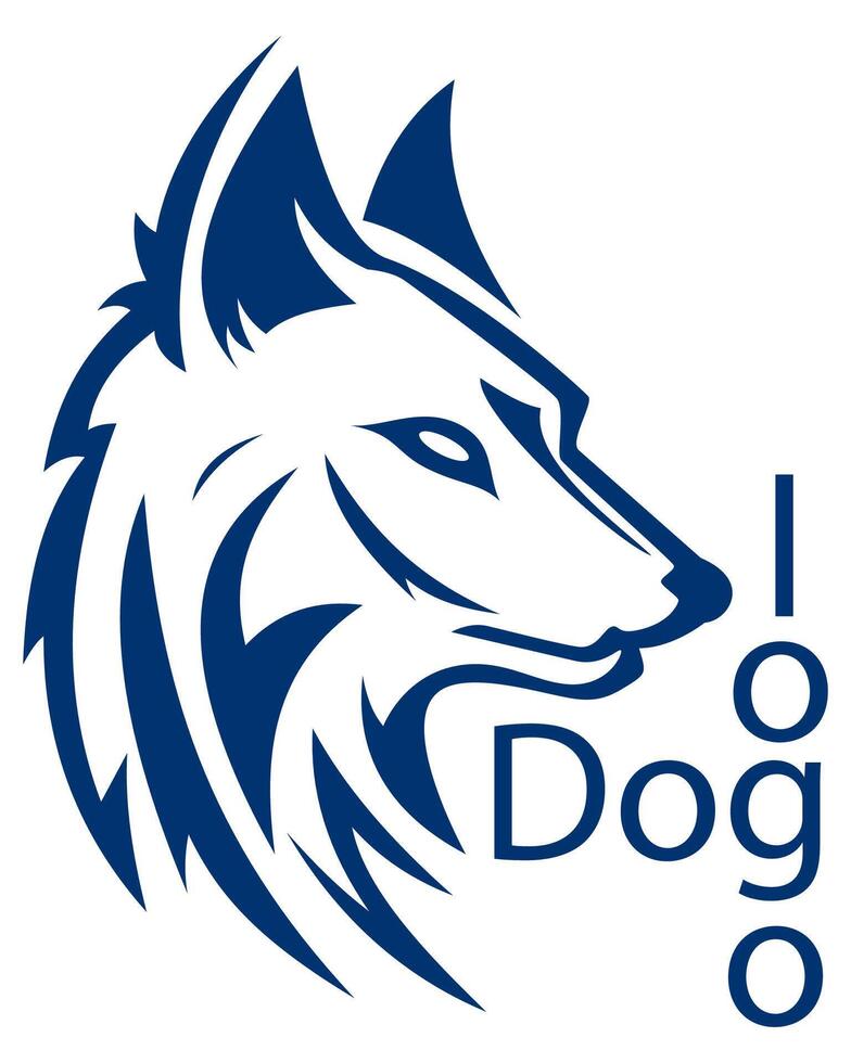 dog logo creative and original for your business or company illustration isolated on white background vector