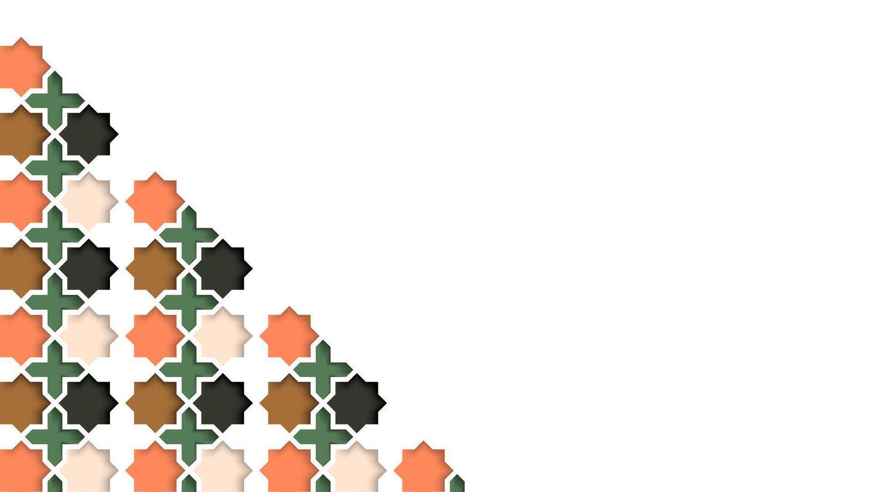 islamic pattern background in arabian style vector