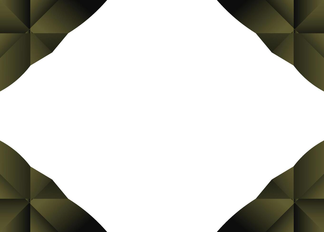 Abstract geometric pattern, olive green triangle background vector