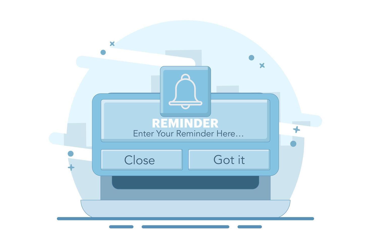 Reminder Concept. Notification calendar reminder. Business planning, events, reminders and schedules. Banner design, website page development. Email marketing, online advertising concept. vector