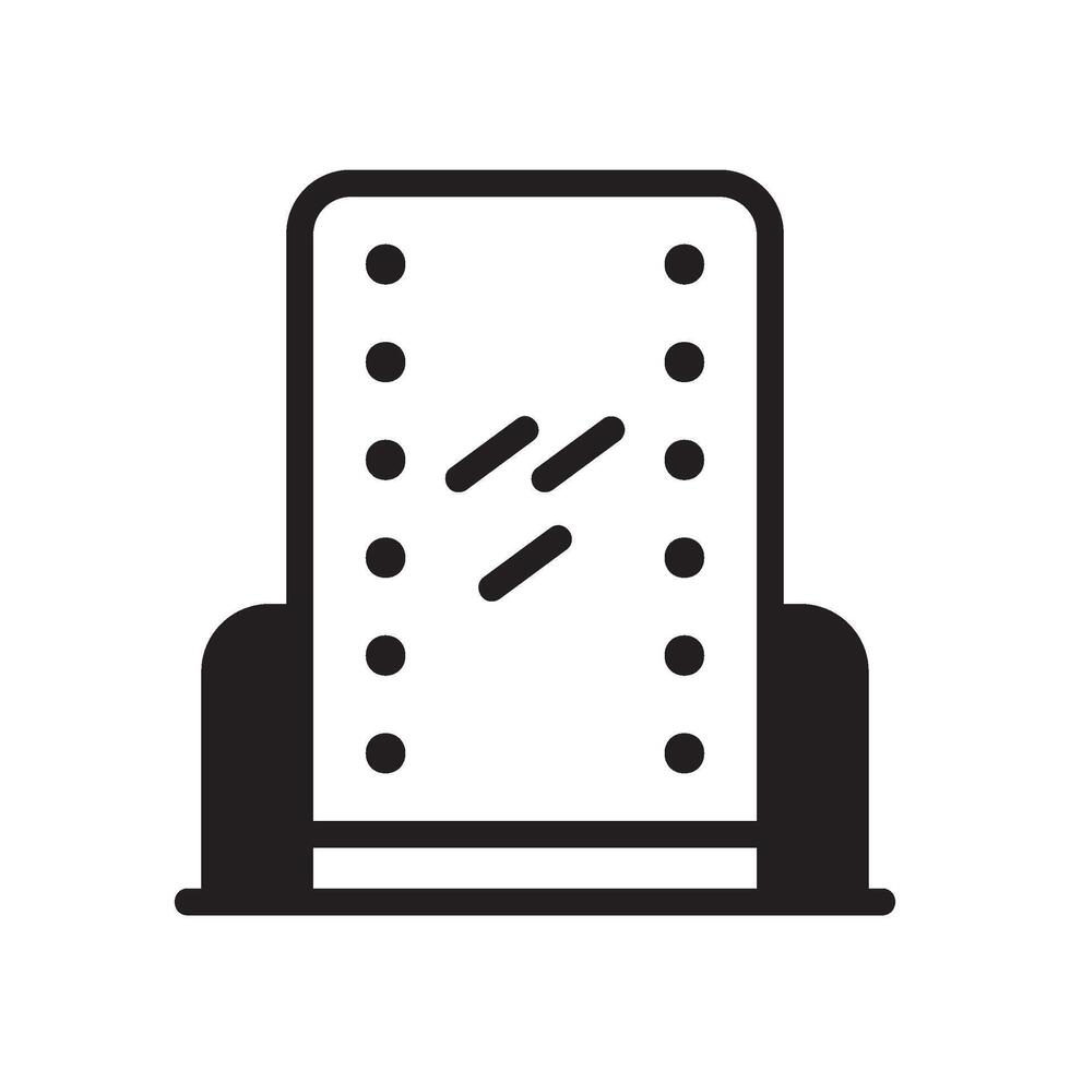 mirror Glyph Icon White Background vector