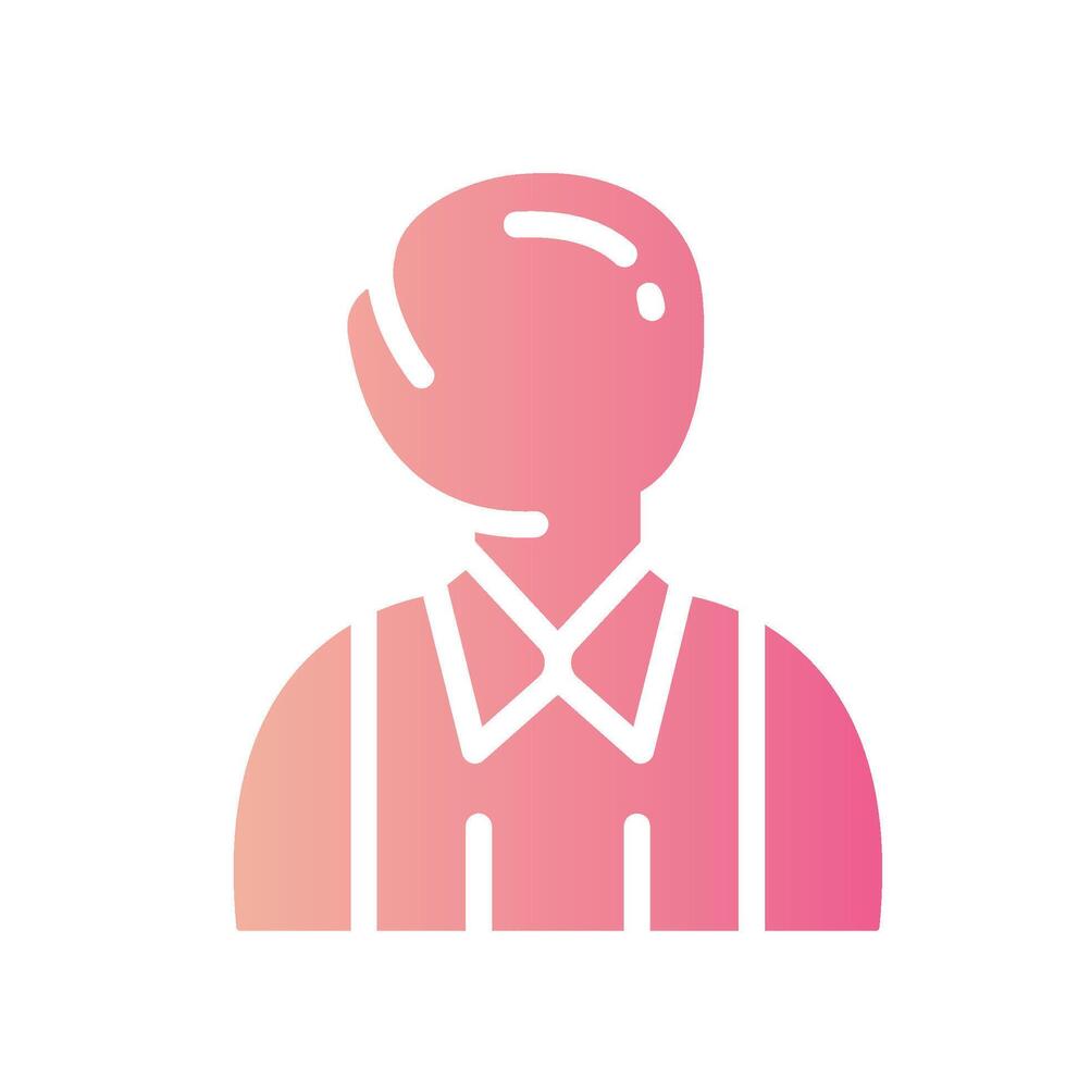 referee Flat Gradient Icon White Background vector