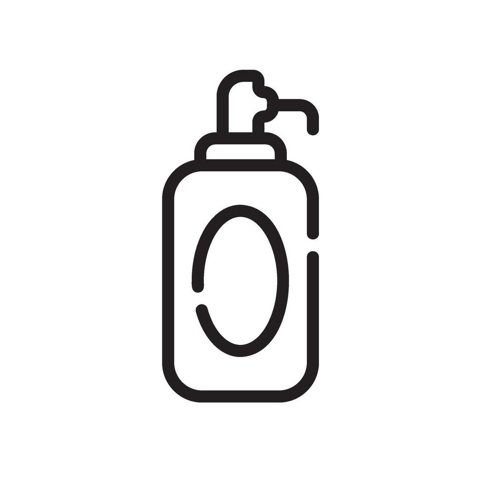 shampoo Line Icon White Background vector