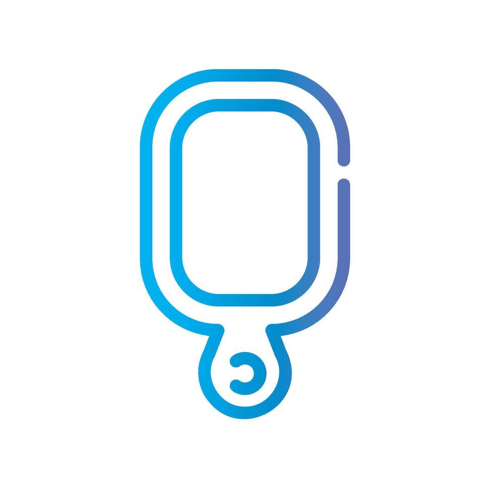 hand mirror Line Gradient Icon White Background vector